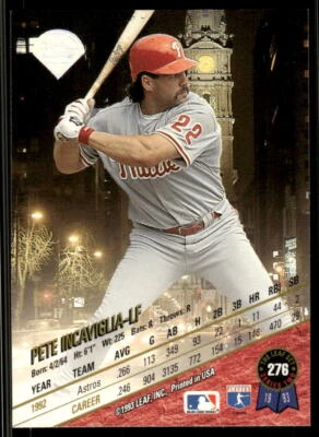 1993 Leaf #276 Pete Incaviglia - Image 1 of 2