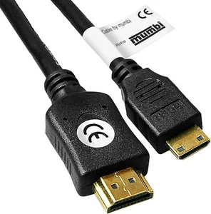 Mini HDMI Cable (Mini HDMI C Male to HDMI A Male, Upscaler 1080p 3 Meter - Picture 1 of 4