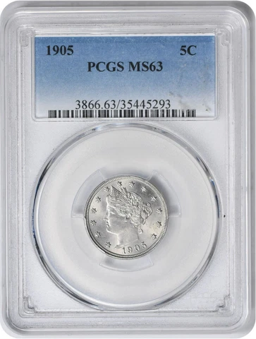 1905 Liberty Nickel MS63 PCGS Cover