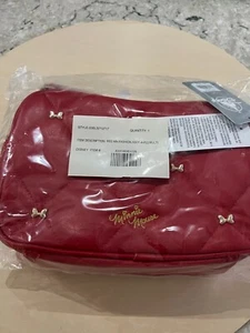 NEW Disney Parks Quilted MINNIE MOUSE Red Gold Bow Purse Crossbody Bag W/TAGS - Picture 1 of 1