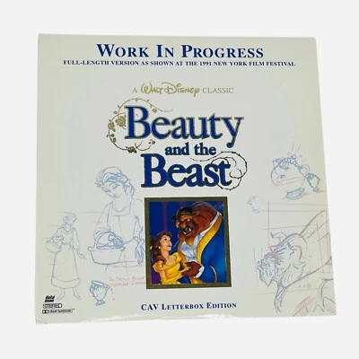 Walt Disney Beauty and The Beast Work in Progress CAV Laserdisc 1991 NY Film - Image 1 of 4