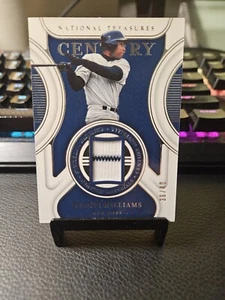 Bernie Williams 2022 Panini National Treasures RARE #/49 GAME WORN JERSEY - NYY - Picture 1 of 2
