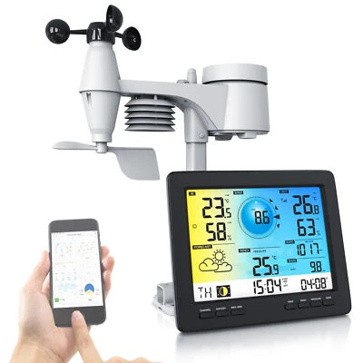 Brandson Funkwetterstation mit Profi 5 in 1 Außensensor DST per App Farbdispay - Bild 1 von 4