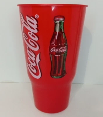 Coca Cola Plastic Cup Red Large Vintage 7" Tall Collectible Coke - Image 1 of 4