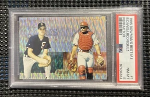 ⚾️ PSA 8 NM-MT 1995 Bowman's Best Mirror Image Davis/Ivan Rodriguez Refractor - Picture 1 of 3