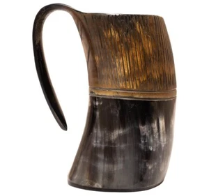 Taza para beber vikinga tazas cuerno cerveza copa de vino jarra hidromiel medieval - Imagen 1 de 2