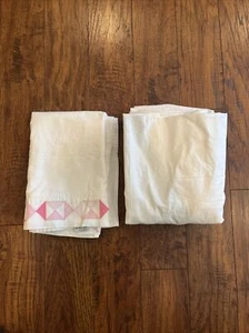 New Serena & Lily Juice Flag Twin Flat Sheet & White Fitted Sheet Set No Package - Picture 1 of 5