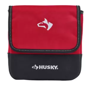 Husky 7 In. Rugged Storage Pouch With Protective Flap Belt Clip & Belt Loop NEW - Picture 1 of 2
