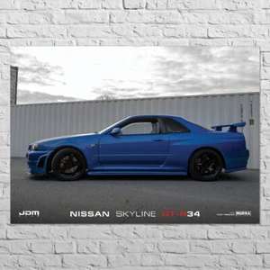 Poster Nissan Skyline GT-R34 | 33x24" Big size | Auto modern | Japan sports car - Picture 1 of 4