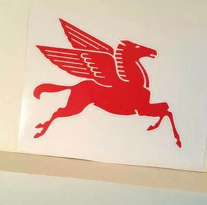 Calcomanía adhesiva Mobil Pegasus Hot Rod Rat Rod Lowrider aspecto vintage coche camión R 29 - Imagen 1 de 1