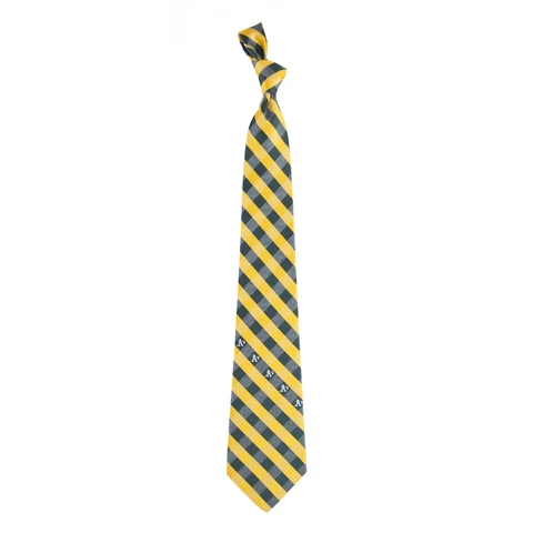 Oakland Athletics A's Men's WP Check Neck Tie by Eagle Wings Cover