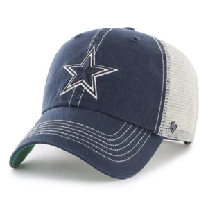 Dallas Cowboys '47 Marca Azul Marino Arrastrero Limpieza Ajustable Camionero Papá Sombrero - Imagen 1 de 2