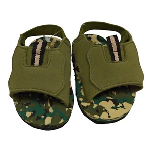 Sandals Baby Boy Shoes Green Camouflage Sz 2 - Picture 1 of 7