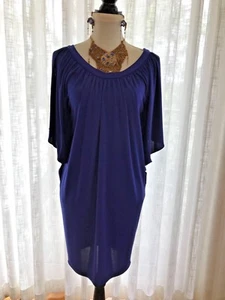 RACHEL ZOE Women's Draped Cobalt Blue Split Sleeve Cocktail Party Dress Size 6 - Picture 1 of 12