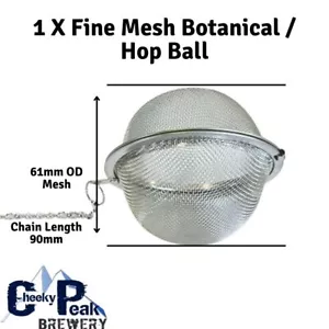 304SS Fine Mesh, 8cm OD Hop Ball OR Still Botanical Balls, Turbo 500 - Picture 1 of 2