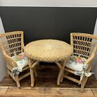 Retired American - Girl Doll Samantha Wicker - Table and Chairs Set