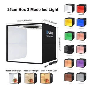 25/40/60cm PULUZ Photo Studio Light Box Foldable Shooting Tent with Backdrops - Picture 1 of 12
