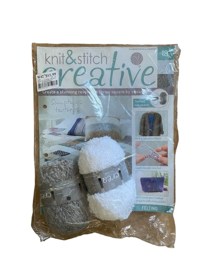 Knit and Stitch Creative Magazine - Issue 18 + Full Complete - Reversible Throw - Image 1 of 1