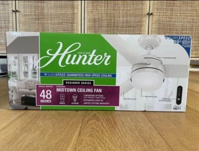 Hunter 48" Midtown Ceiling Fan w/ LED Light & Remote Control 54211 - Image 1 of 3