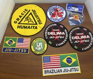 lot of 8 Gracie BJJ Patches Kimono Gi Patches BJJ Embroidery Kempo Brazilian new - Picture 1 of 5