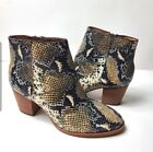 Madewell Rosie Snakeskin Leather Ankle Boots Size 7