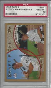 1999 Topps Jeff Winchester/Matt Holliday Rookie Card RC #442 GEM MINT PSA 10 - Picture 1 of 2