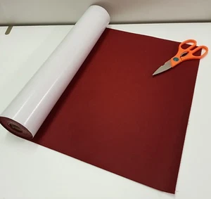 3 Metre's x 450mm wide roll of WINE RED STICKY BACK  SELF ADHESIVE FELT / BAIZE - Picture 1 of 2