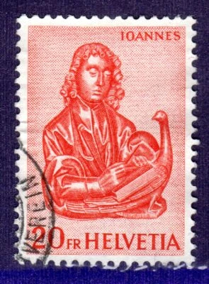 1961 Switzerland SC# 409 - 15th Century Wood Carving - Used  - Image 1 of 2