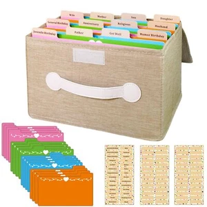 Greeting Card Organizer & Storage Box With 16 Pcs Adjustable Dividers Storing 12 - Picture 1 of 8