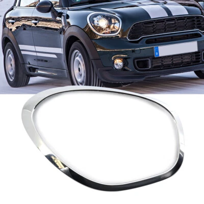 Cubierta de borde de anillo de bisel de faro lateral derecho cromado para Mini Cooper R60 Countryman Foto 1 de 4