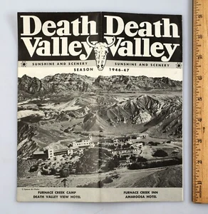Vintage 1946 Death Valley Sunshine and Scenery Tourist Brochure Pamphlet Map - Picture 1 of 4