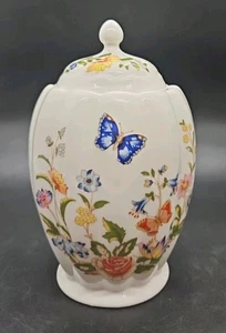 Aynsley China Cottage Garden Ornaments Lidded Pot candy jar 5" tall - Picture 1 of 6