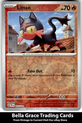 Litten #032/162 SV05: Temporal Forces Pokemon Common Reverse Holo - Image 1 of 2