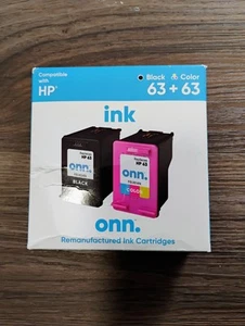 HP 63 Black & Tri-Color Inkjet Cartridges. EXP: 12/2024 - Picture 1 of 3