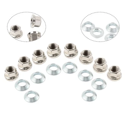 Radflansch-Radmuttern-Satz, Kegeladapter M10-1,25, 8-teilig, für Honda TRX450R - Image 1 of 4