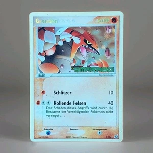 Groudon Stamped Reverse Holo Pokemon Karte Deutsch 5/106 EX Smaragd - Bild 1 von 3