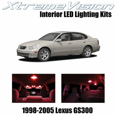 XtremeVision Interior LED for Lexus GS300 GS400 GS430 98-05 (12 PCS) Red - Image 1 of 4