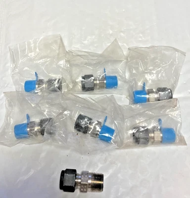 ISSU6MC4 SSP UNILOK 316SS 3/8'' TUBE X 1/4'' NPT MALE CONNECTOR  - 7 Piece Set - Image 1 of 3