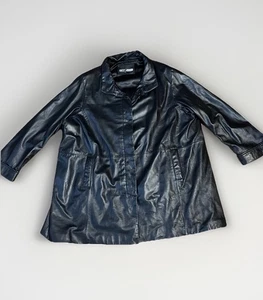 Chaqueta deportiva de cuero negra genuina XXL 26/28 IZ para hombre usada en excelente estado ligeramente forrada - Imagen 1 de 12