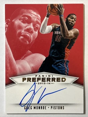 2013-14 Panini Preferred Panini Signatures rojo, Greg Monroe automático #ed 27/35, #577 Foto 1 de 2