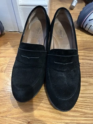 Mocasines para mujer Bass negros con peso con tacón talla 10 Foto 1 de 3