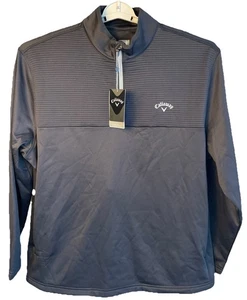 Callaway Opti Dri Golf UPF 50 1/4 Zip Pullover Sweatshirt Men's XL Black - Picture 1 of 8