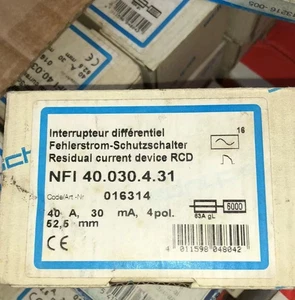 1 Stück NEU NFI40.030.4.31 4P 40A 400/230V Elektromagnetischer Leckschalter #VSA4 CH - Bild 1 von 5