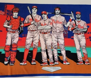 Phila Phillies~ 2021 ~Stadium Beach Towel Giveaway~ Harper & Realmuto ~29"x60" - Picture 1 of 9