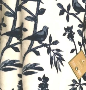 Deborah Connolly set 4 CHINOISERIE BIRD BATH TOWELS blue white Foliage NEW - Picture 1 of 10