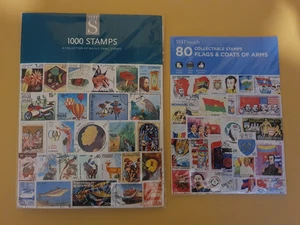 2 CONFEZIONI FRANCOBOLLI CLASSICI SIGILLATI FABBRO 1000 MISTI + 80 BANDIERE OTTIME CONDIZIONI #3096 - Foto 1 di 2