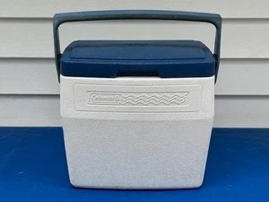 Vintage Coleman 5274 Cooler 16qt Ice Chest Oscar Blue White Picnic Cooler CLEAN - Picture 1 of 8