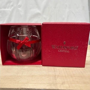 Portacandele votivo natalizio rotondo in cristallo Waterford NUOVO - Foto 1 di 13