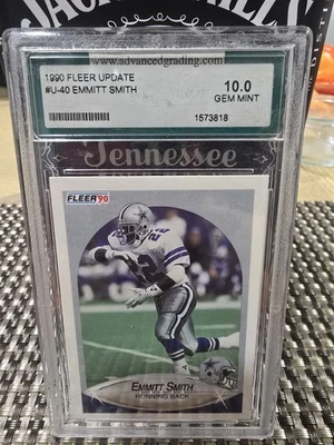 1990 Fleer Update - Emmitt Smith #U-40 Large NFLPA Logo (RC) - Image 1 of 2