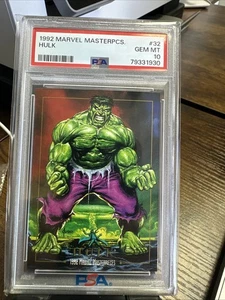 1992 Marvel Masterpieces Hulk #32 PSA 10 Gem Mint - Picture 1 of 2